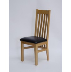 Perugia Oak Leather Dining Chair